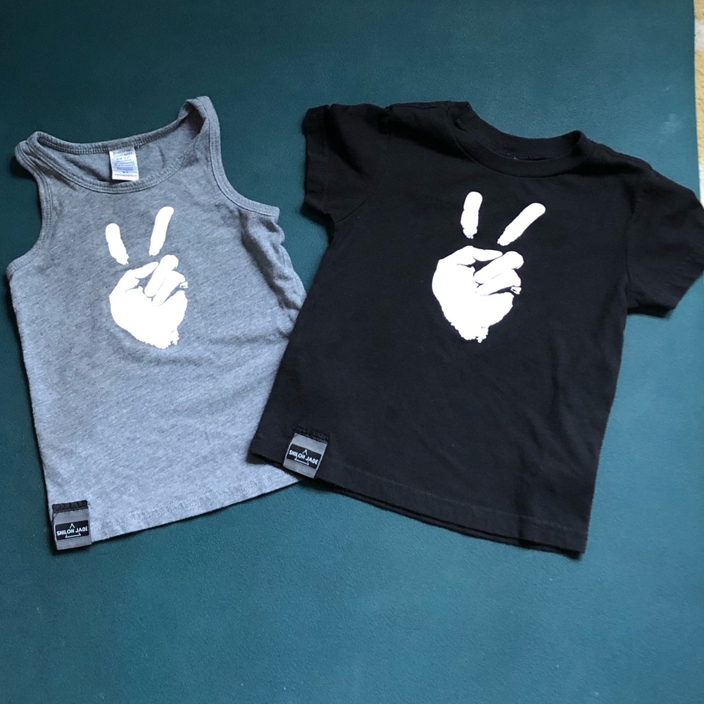 Size 2T well loved tank and tee